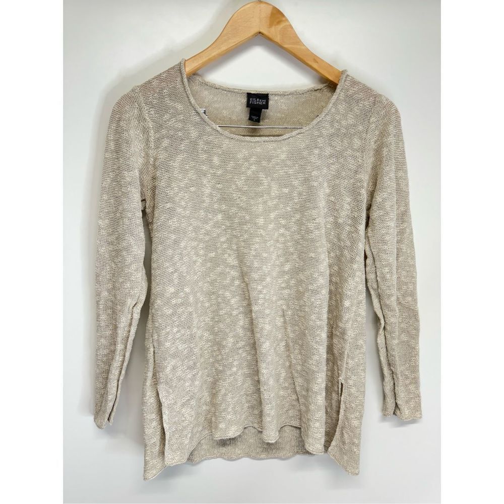 Eileen Fisher Cream Crew Neck Sweater